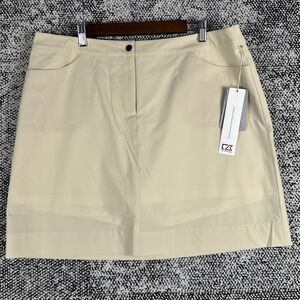 Cutter & Buck Golf‎ Skort Womens 16 CB Drytec Yellow NWT